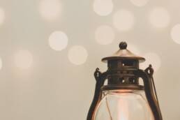 bokeh photography of lamp